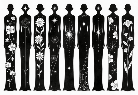 Celestial Floral Silhouettes Black: A Designer's Review