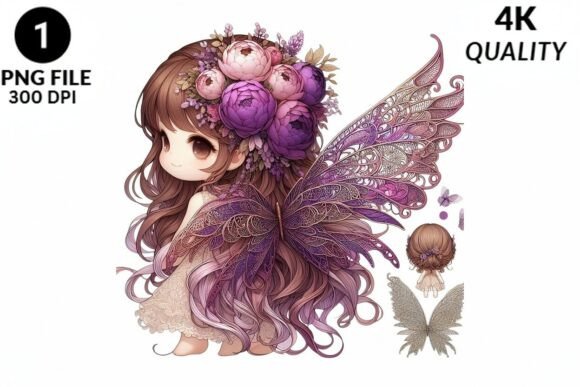 Chibi Fairy PNG Clipart Floral Wings Review