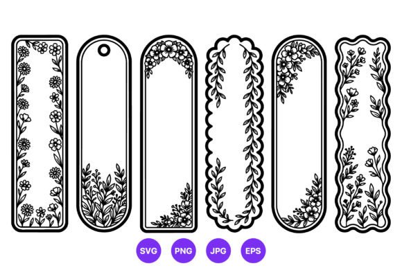 Floral Black and White Frame Bookmarks Review