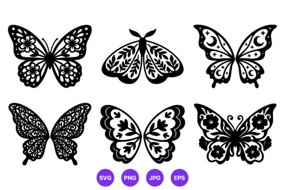 Floral Celestial Butterfly Vector Set Review