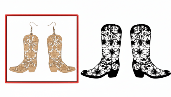 Floral Cowboy Boots Laser Cut Earring Review