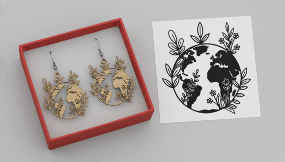 Floral Earth Earring Laser Cut File: A Designer's Real-World Review