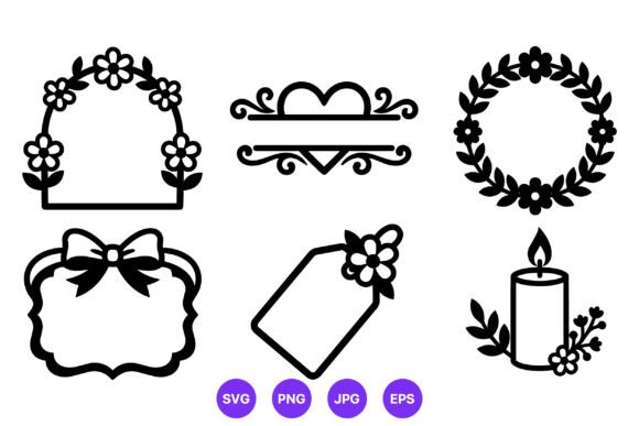 Floral Frame Silhouettes Vector Review
