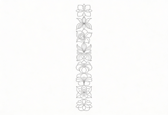 Floral Line Art Border Design Elements Review
