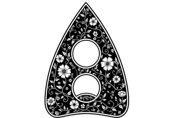 Floral Ouija Board Planchette Art Design Review