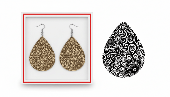 Floral Teardrop Mandala Earring Laser Review