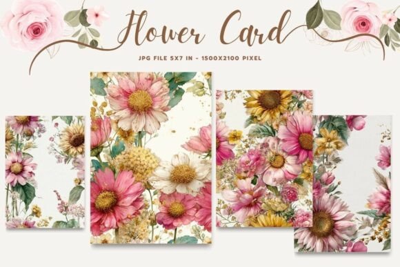 Flower Card Floral Greeting Postcard_21 Embroidery Review