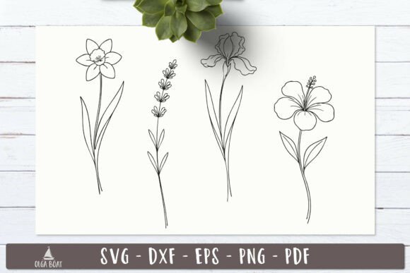 Flower SVG Line Art Garden Designs Review