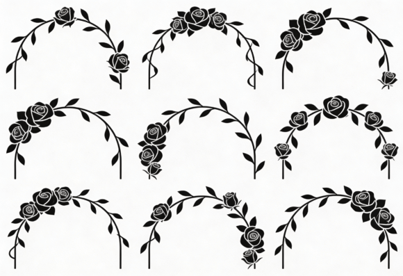Real-World Review: Rose Arch Clipart Bundle Black Floral