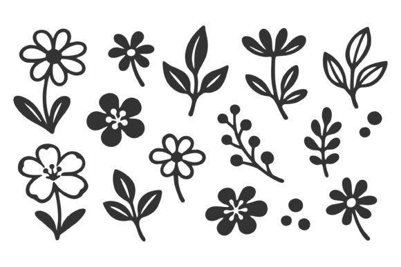 Set of Simple, Hand-drawn Floral Element Review